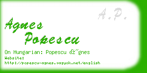 agnes popescu business card